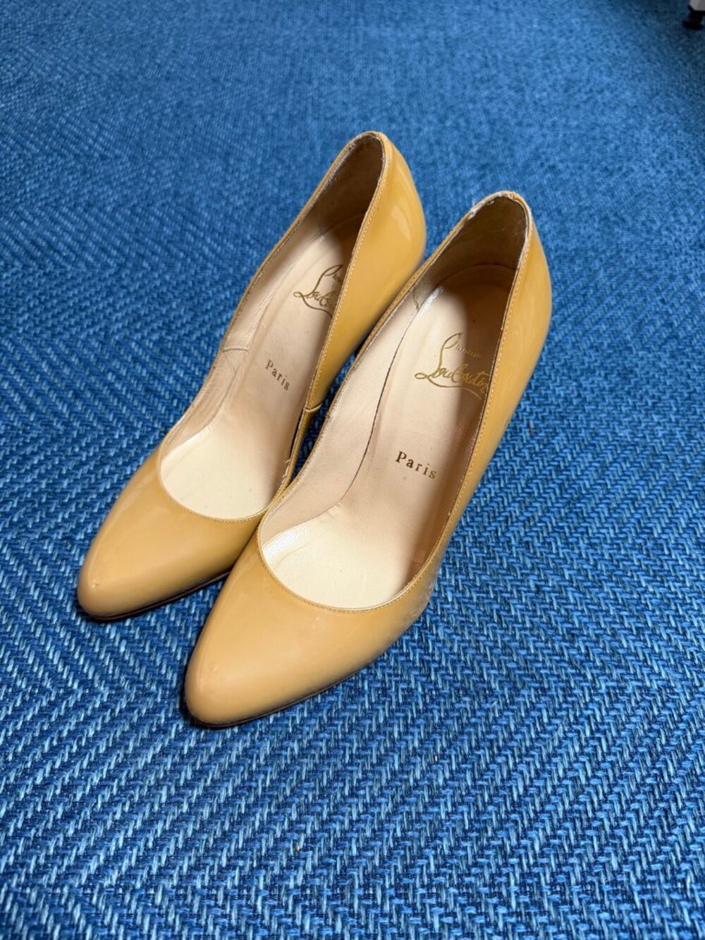 Christian Louboutin Simple Pump 100 Nude Patent